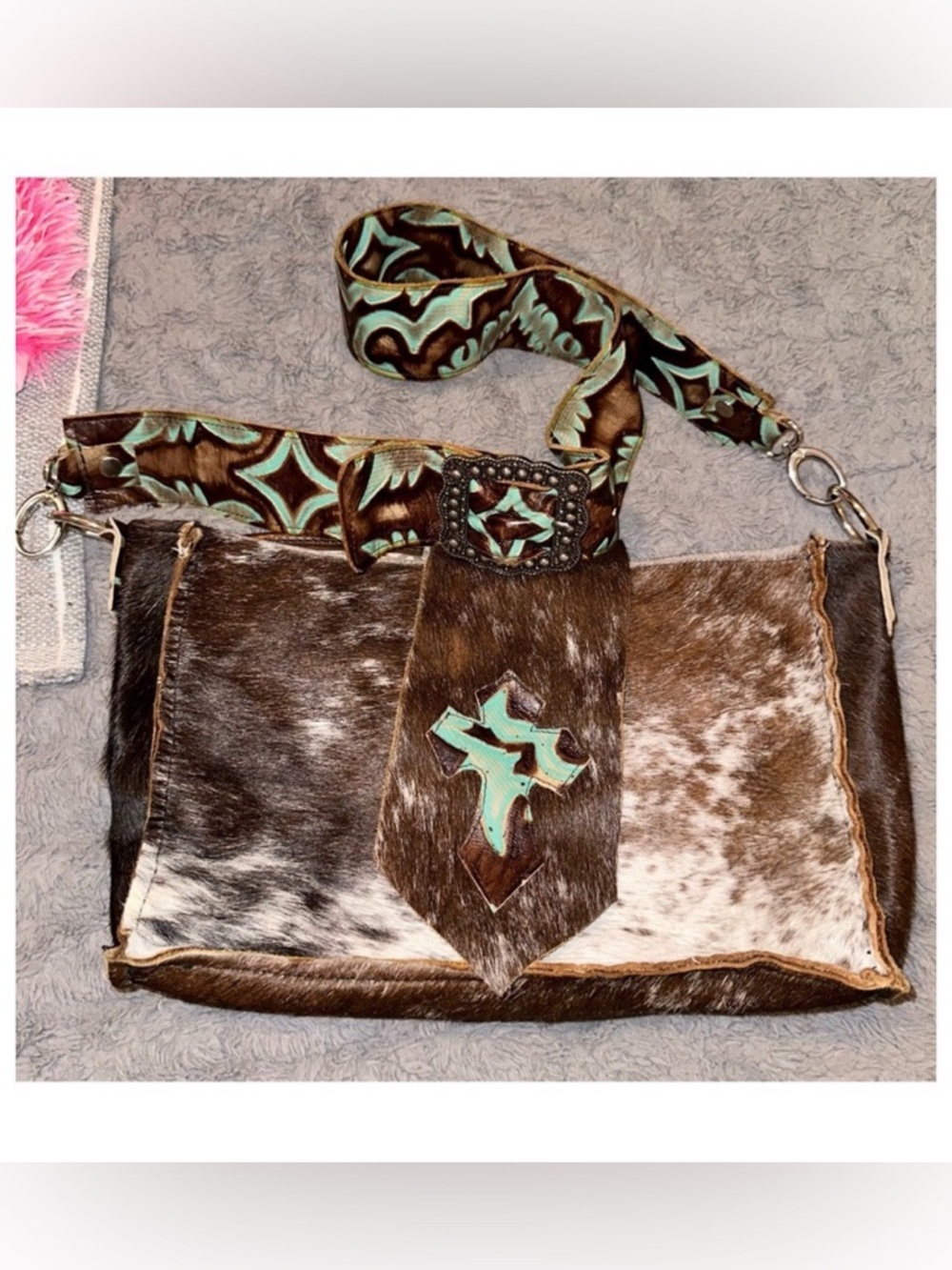 Stolz MFG Designs, One of a kind Unique Cowhide Handbag
